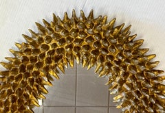 Gold Spore Spike Oval Mirror by Barry Dixon for Arteriors
