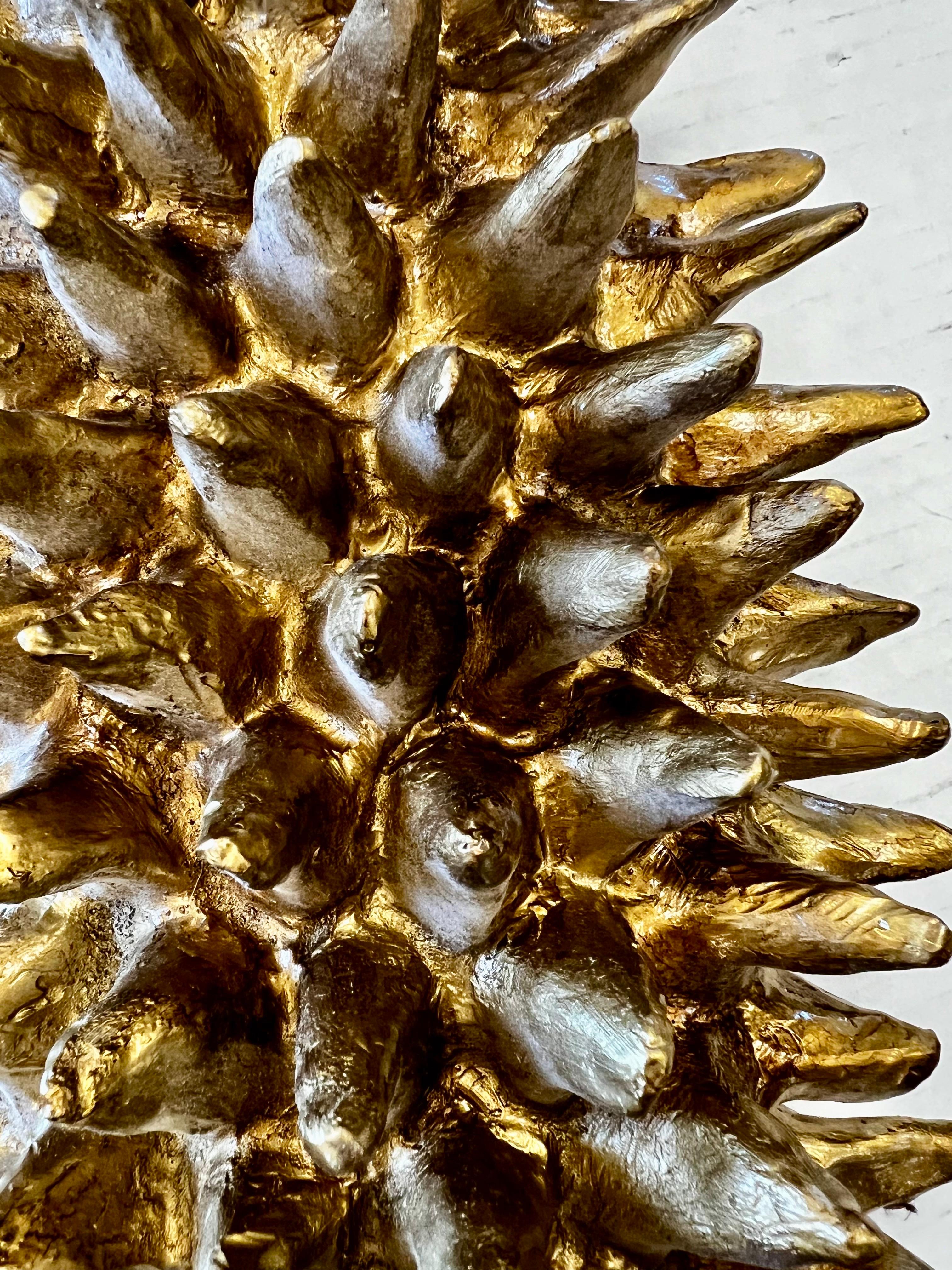 American Gold Spore Spike Oval Mirror by Barry Dixon for Arteriors