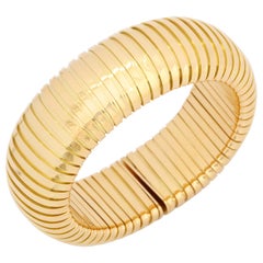 Gold Spring Loaded Tubogas Bracelet