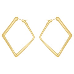 Gold Square Hoop Earrings