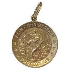 Gold St Christopher Star of David pendant owned and worn by Jerry Lewis