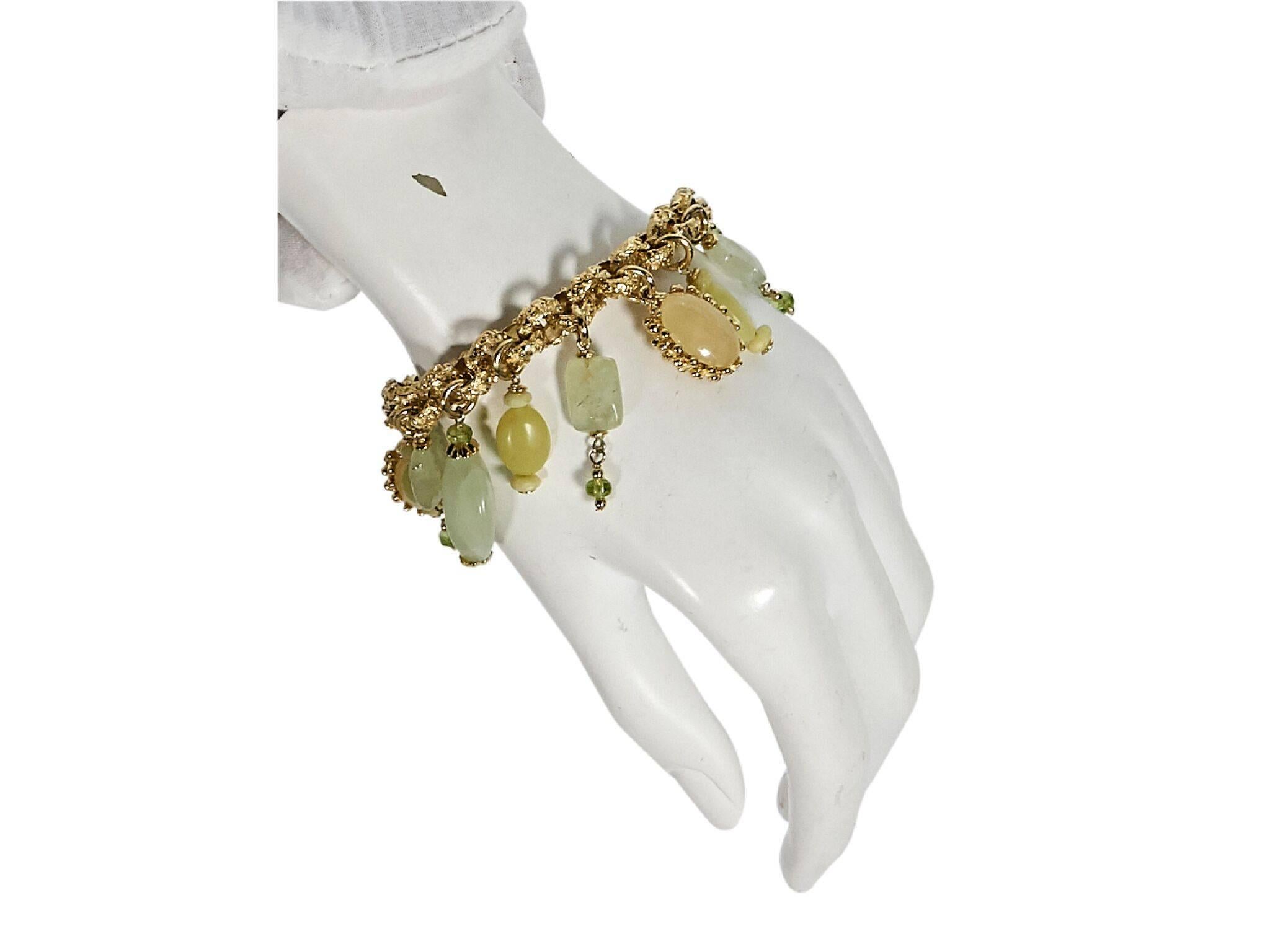Product details:  Goldtone beaded bracelet by St. John.  
Condition: Pre-owned. New with tags. 
Est. Retail $335