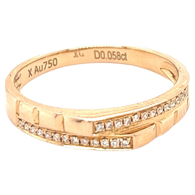 Gold Stackable Diamond Ring For Sale at 1stDibs