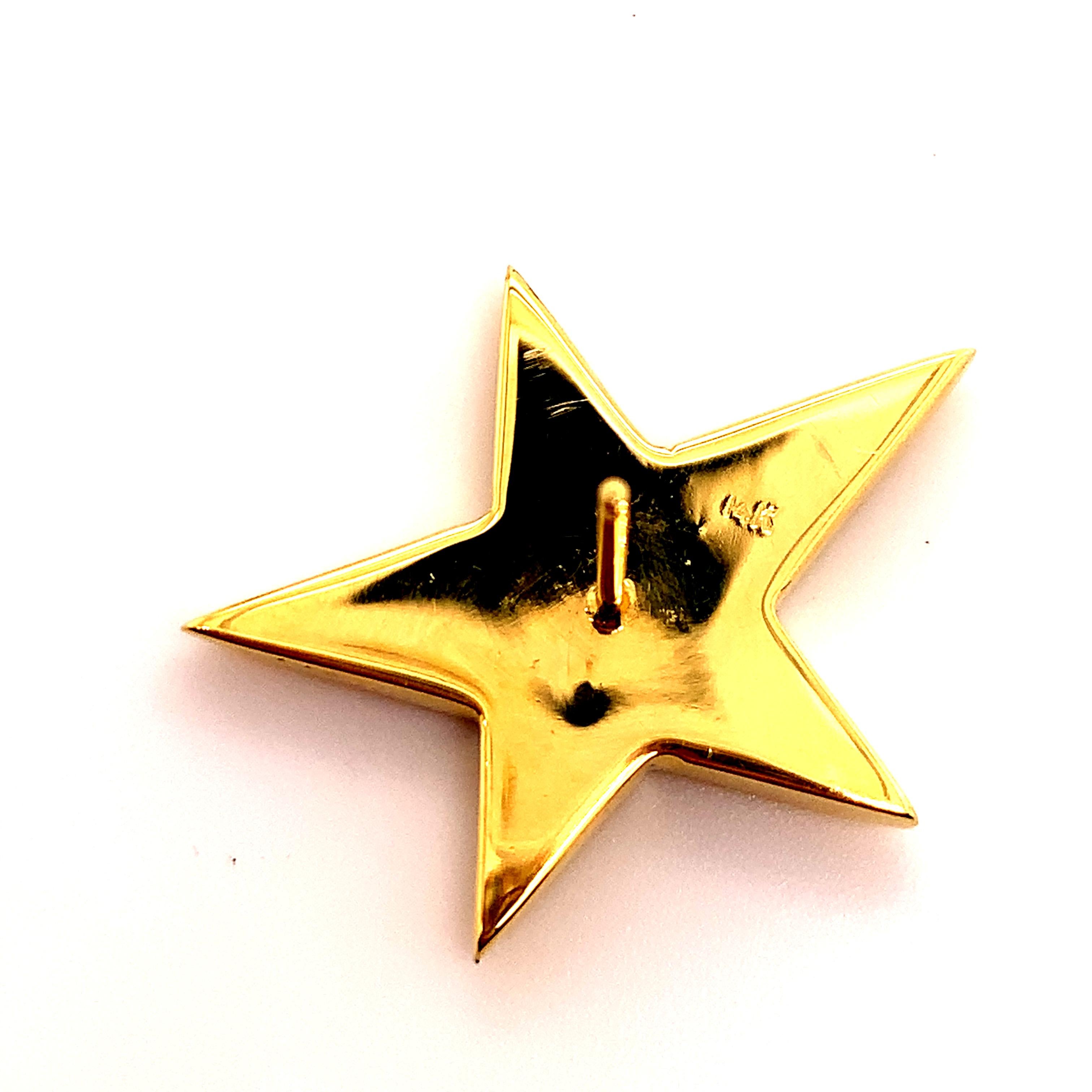 Boucles d'oreilles étoile d'or Excellent état - En vente à New York, NY