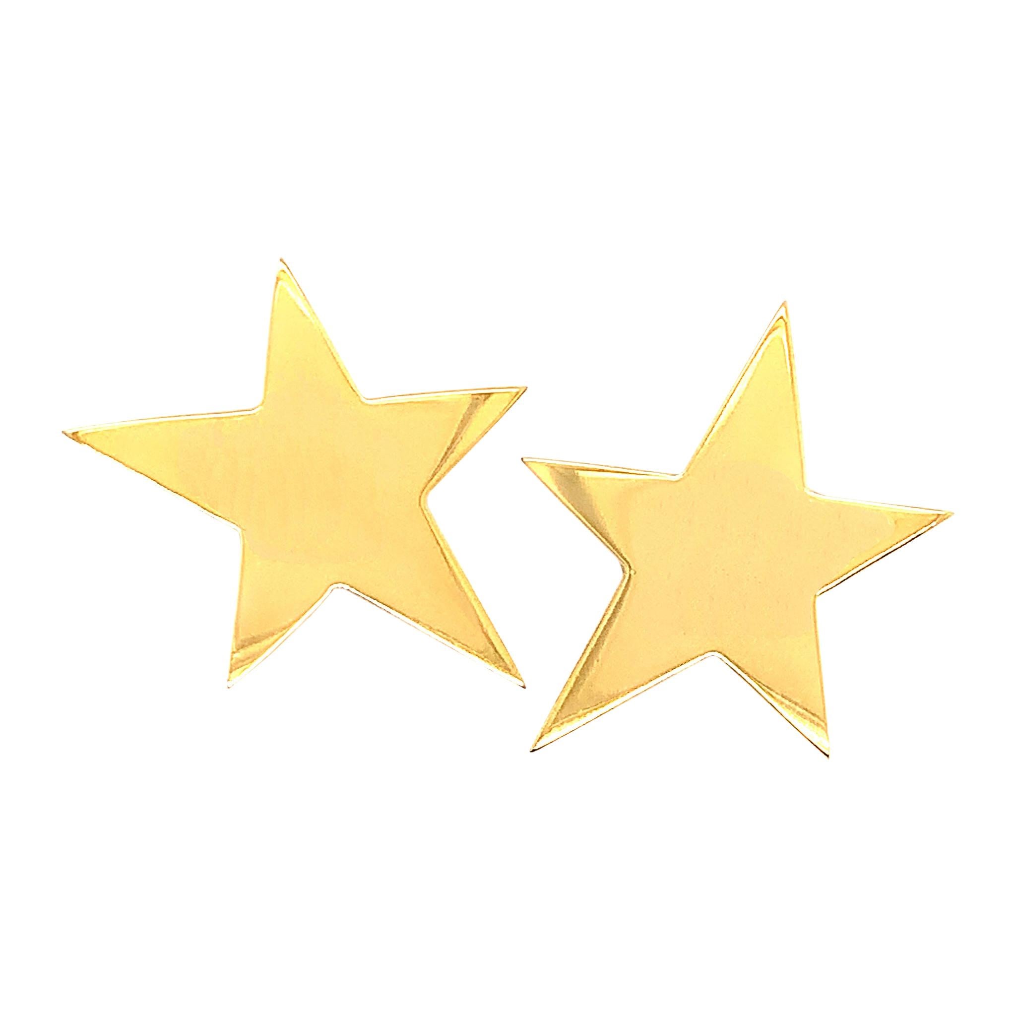 Gold Star Earrings For Sale