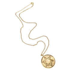 Retro Gold Star of David Pendant Gift from Sammy Davis Jr. and Worn by Jerry Lewis