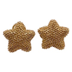 Retro Gold Starfish Earrings