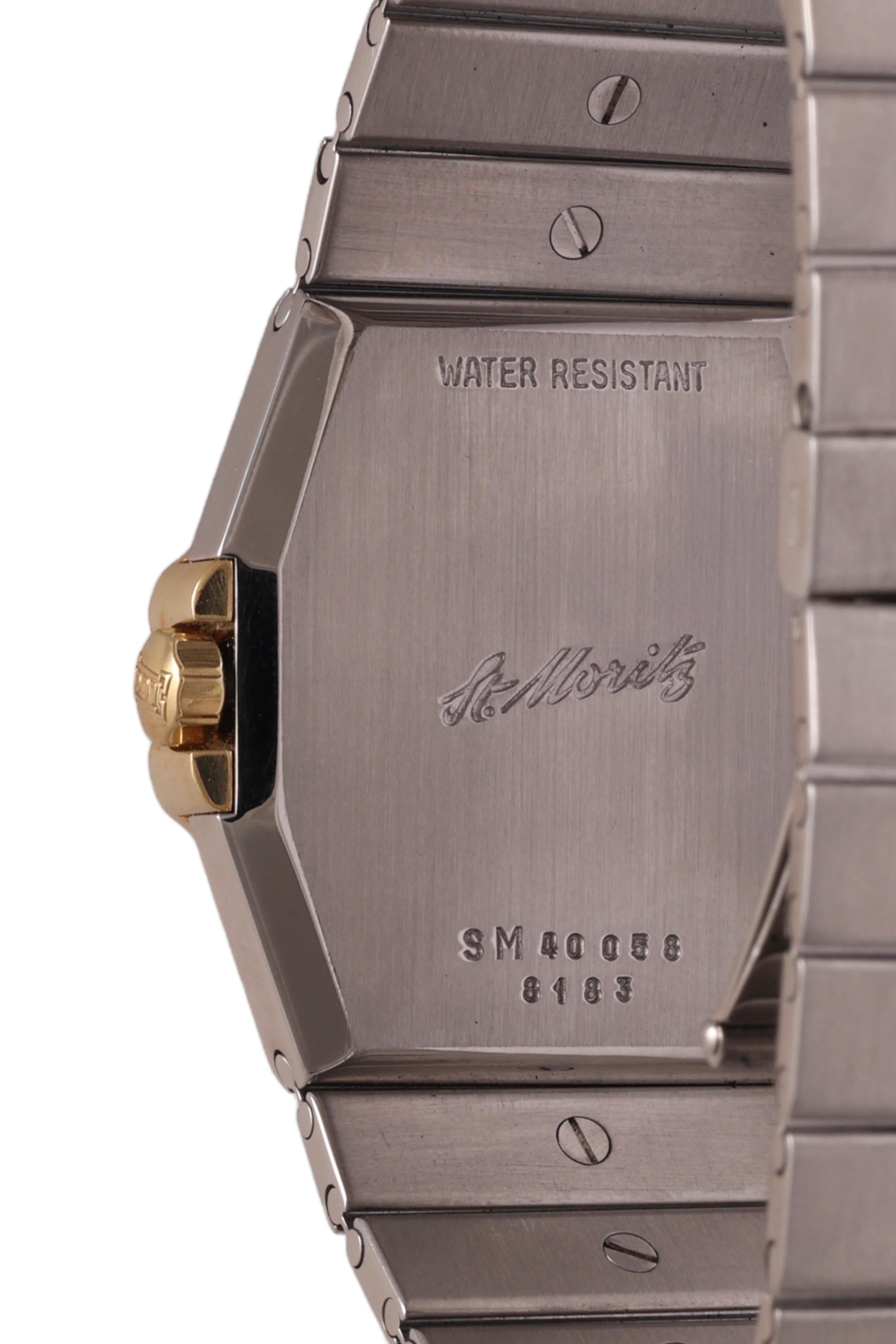 Gold & Steel Chopard St Moritz Automatic Wrist Watch For Sale 3