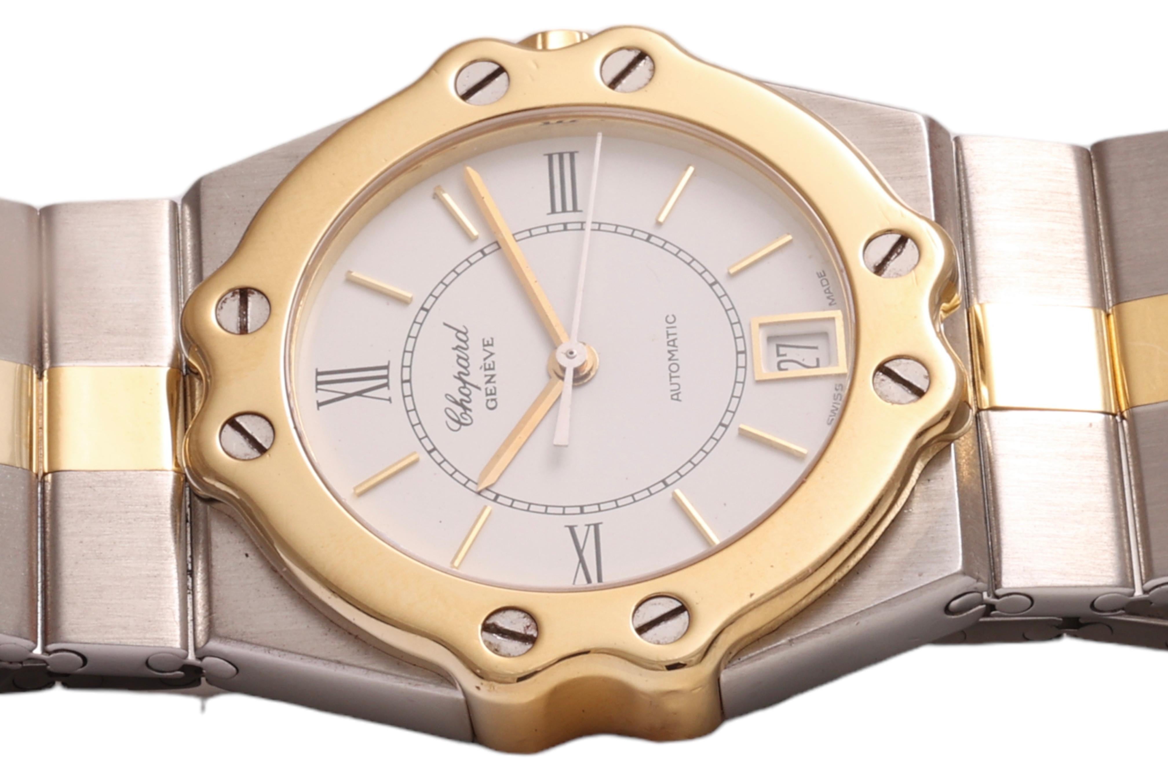 Artisan Gold & Steel Chopard St Moritz Automatic Wrist Watch For Sale