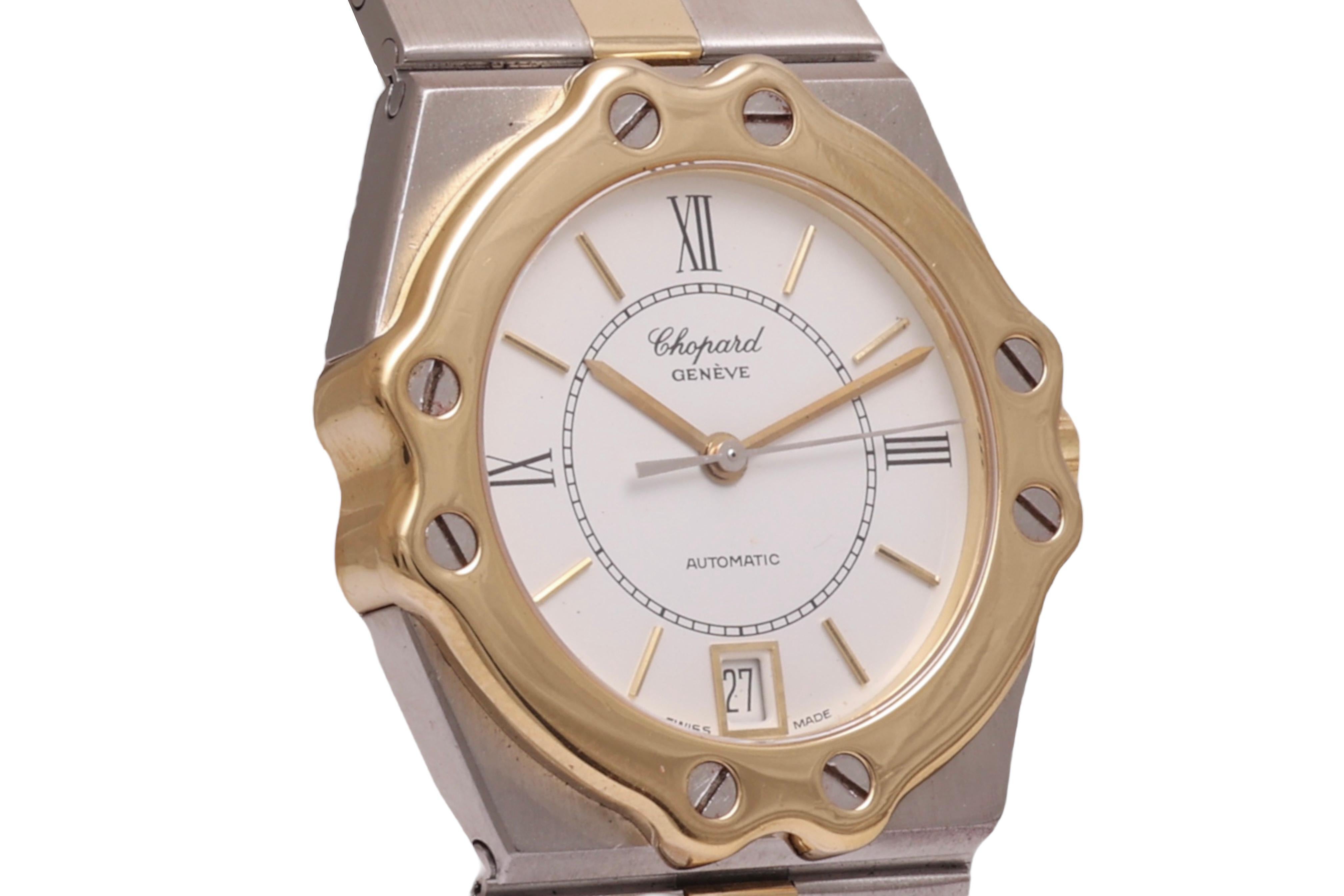 Women's or Men's Gold & Steel Chopard St Moritz Automatic Wrist Watch For Sale