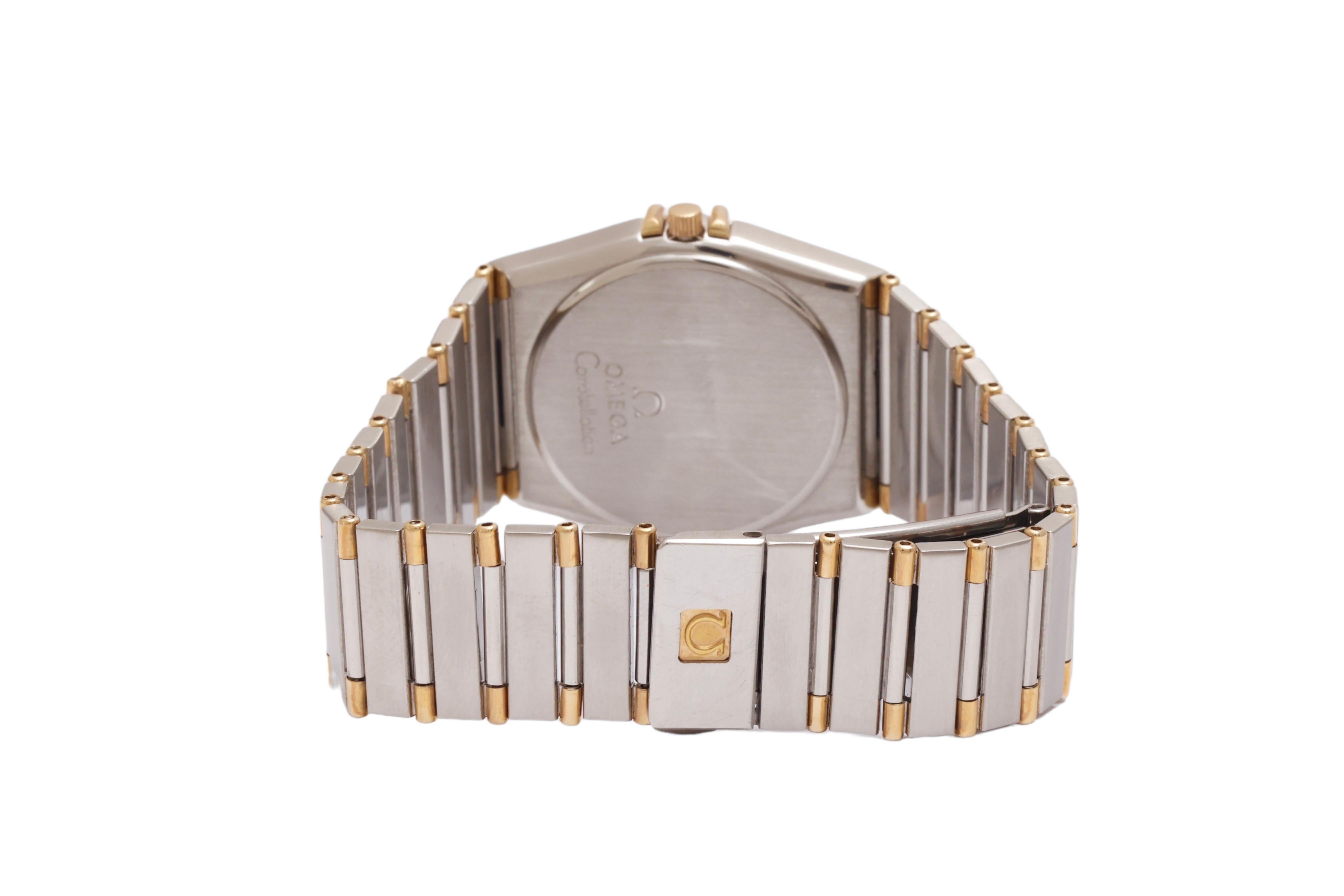 Omega-Konstellation aus Gold und Stahl  Quarz-Armbanduhr 6
