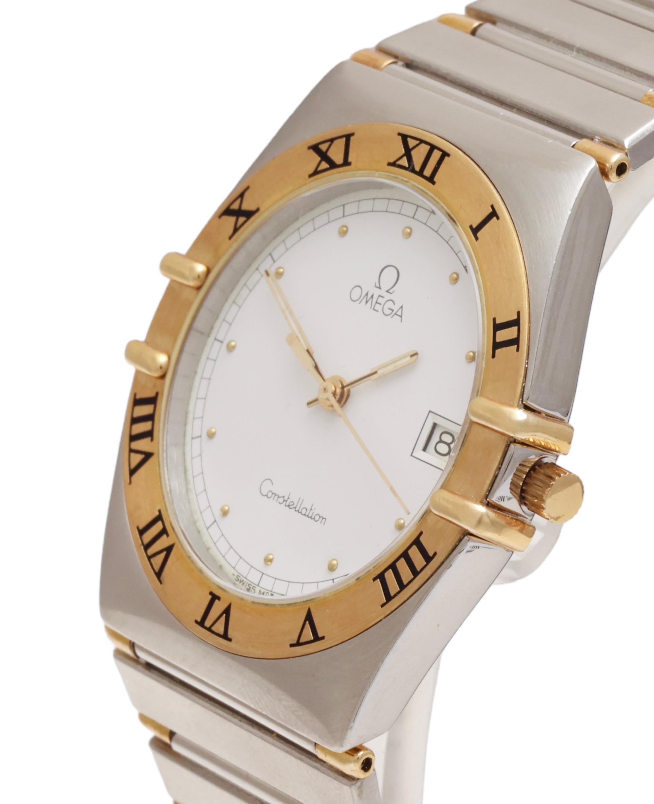 Omega-Konstellation aus Gold und Stahl  Quarz-Armbanduhr 2