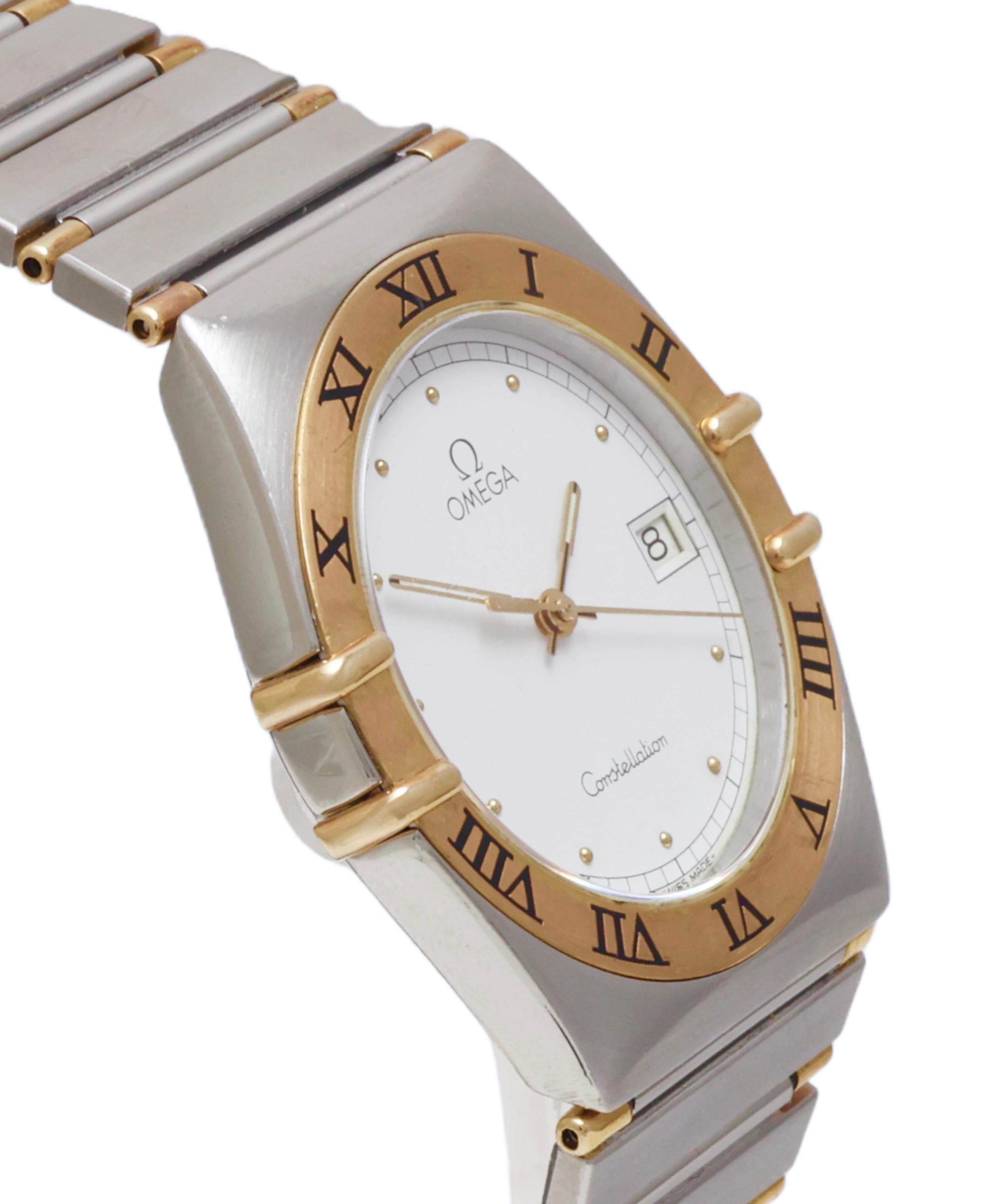 Omega-Konstellation aus Gold und Stahl  Quarz-Armbanduhr 3