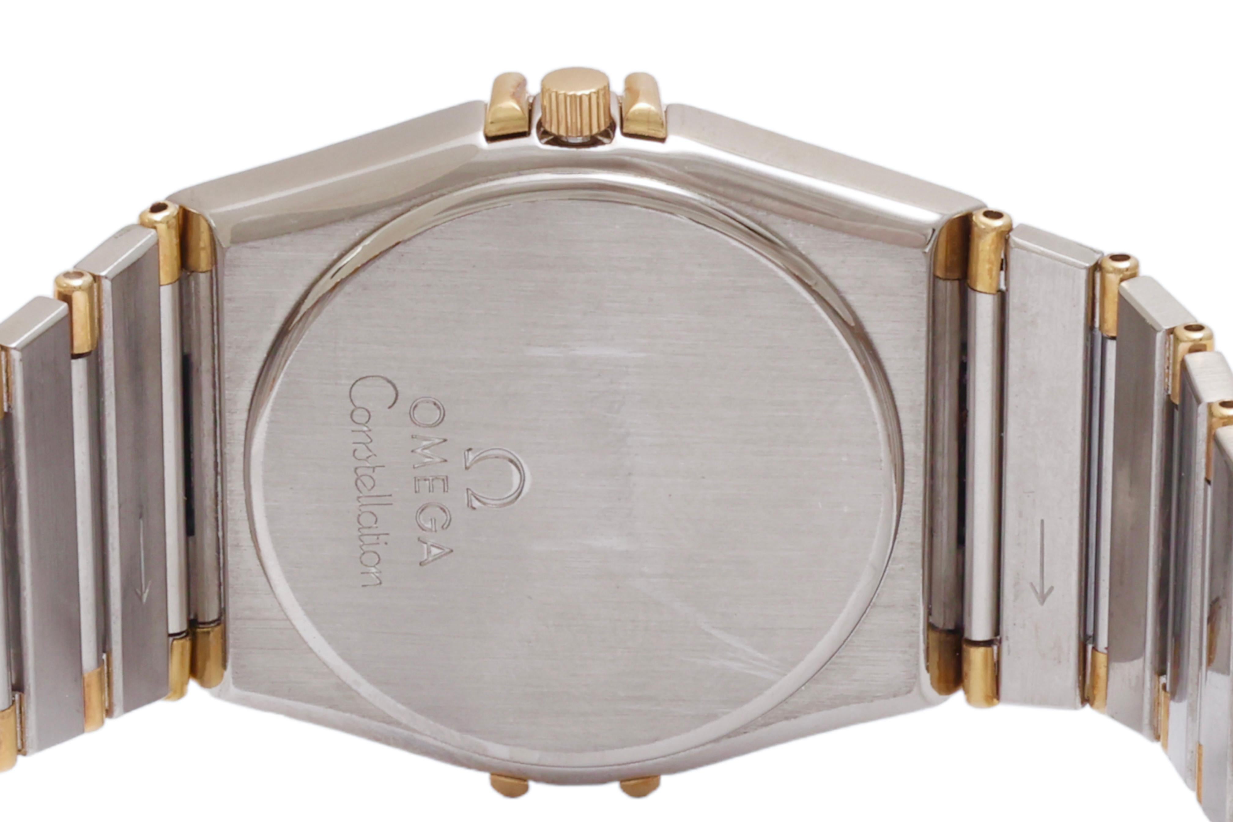 Omega-Konstellation aus Gold und Stahl  Quarz-Armbanduhr 4