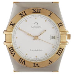 Vintage Gold & Steel Omega Constellation  Quartz Wrist Watch