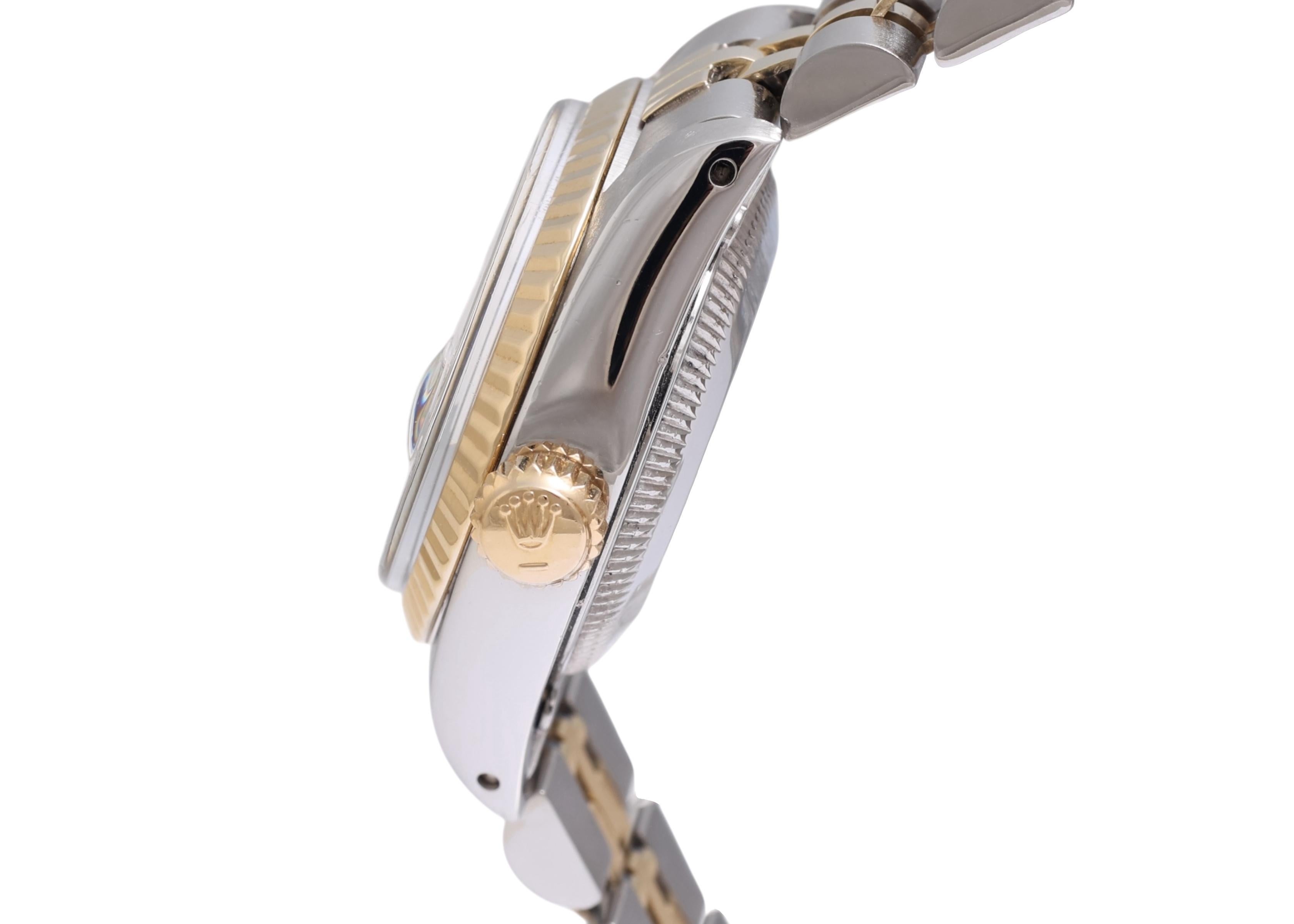 Gold & Steel Rolex Lady Oyster Date , Ref 6917, Automatic Wrist Watch In Excellent Condition For Sale In Antwerp, BE