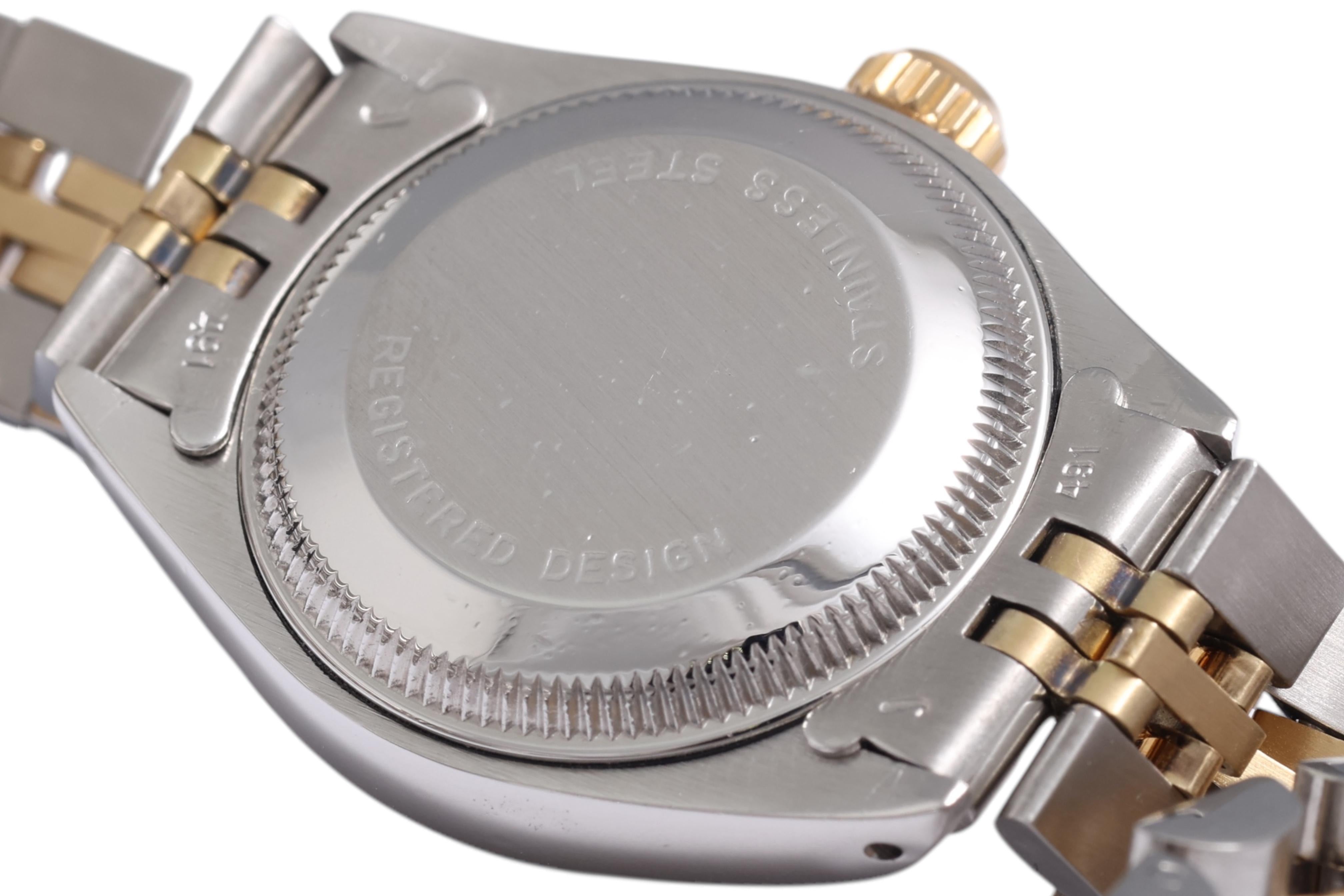 Gold & Steel Rolex Lady Oyster Date , Ref 6917, Automatic Wrist Watch For Sale 2