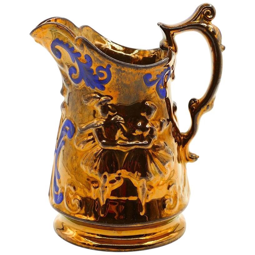 Gold Stone Jug, England, 19th Century