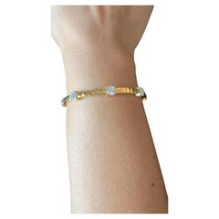 Gold stretch-Armband aus Gold mit 5 Karat Diamanten 