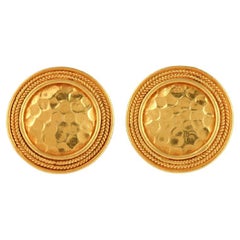 Gold Stud Earrings 18K