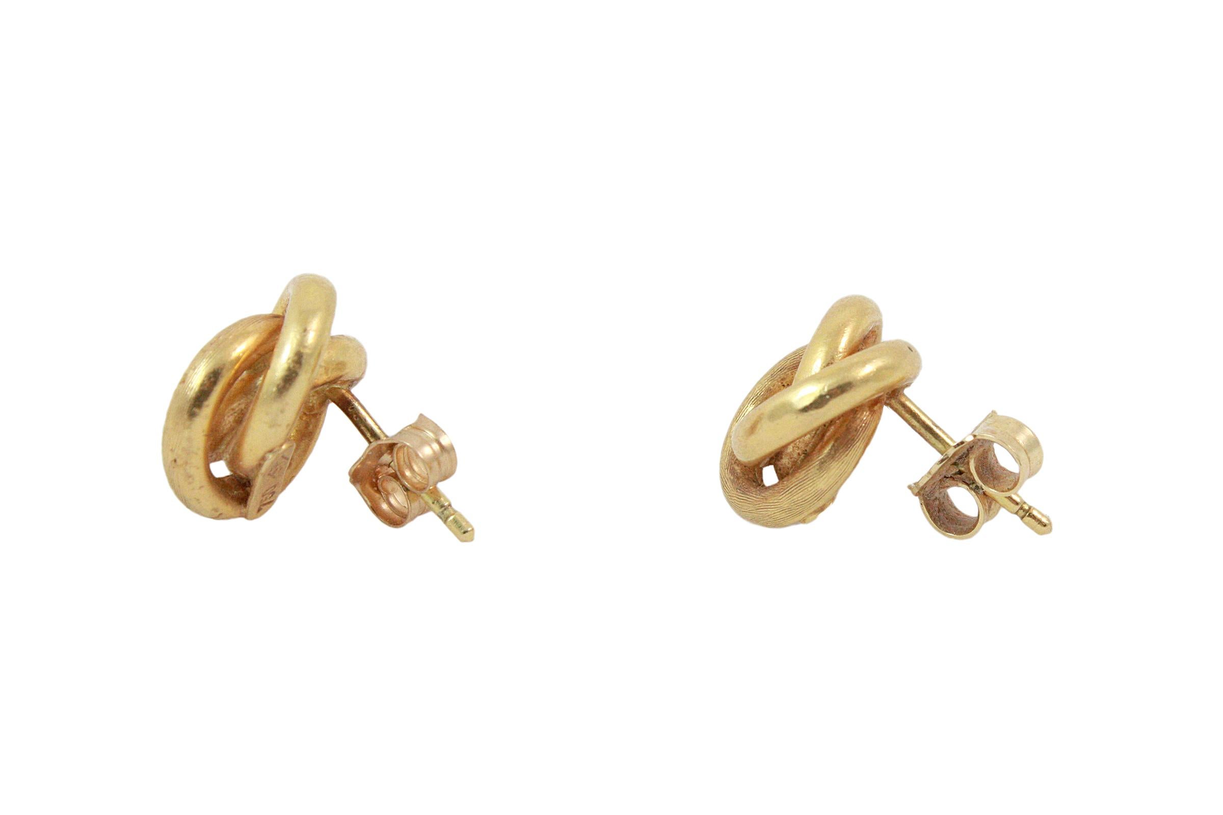 italienische KNOT-Ohrringe aus 18K Gold Damen