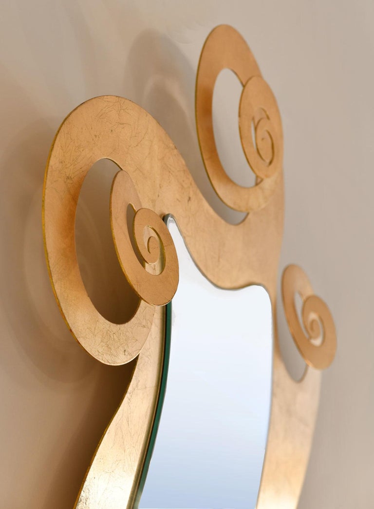 Gold Swirl Mirror For Sale at 1stDibs