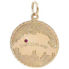 Vintage Gold Switzerland Charm