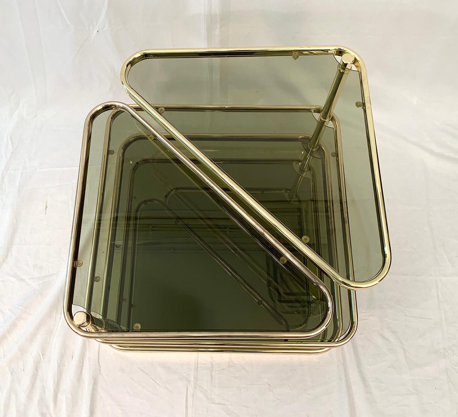 20th Century Gold Swivel Coffee Table For Sale