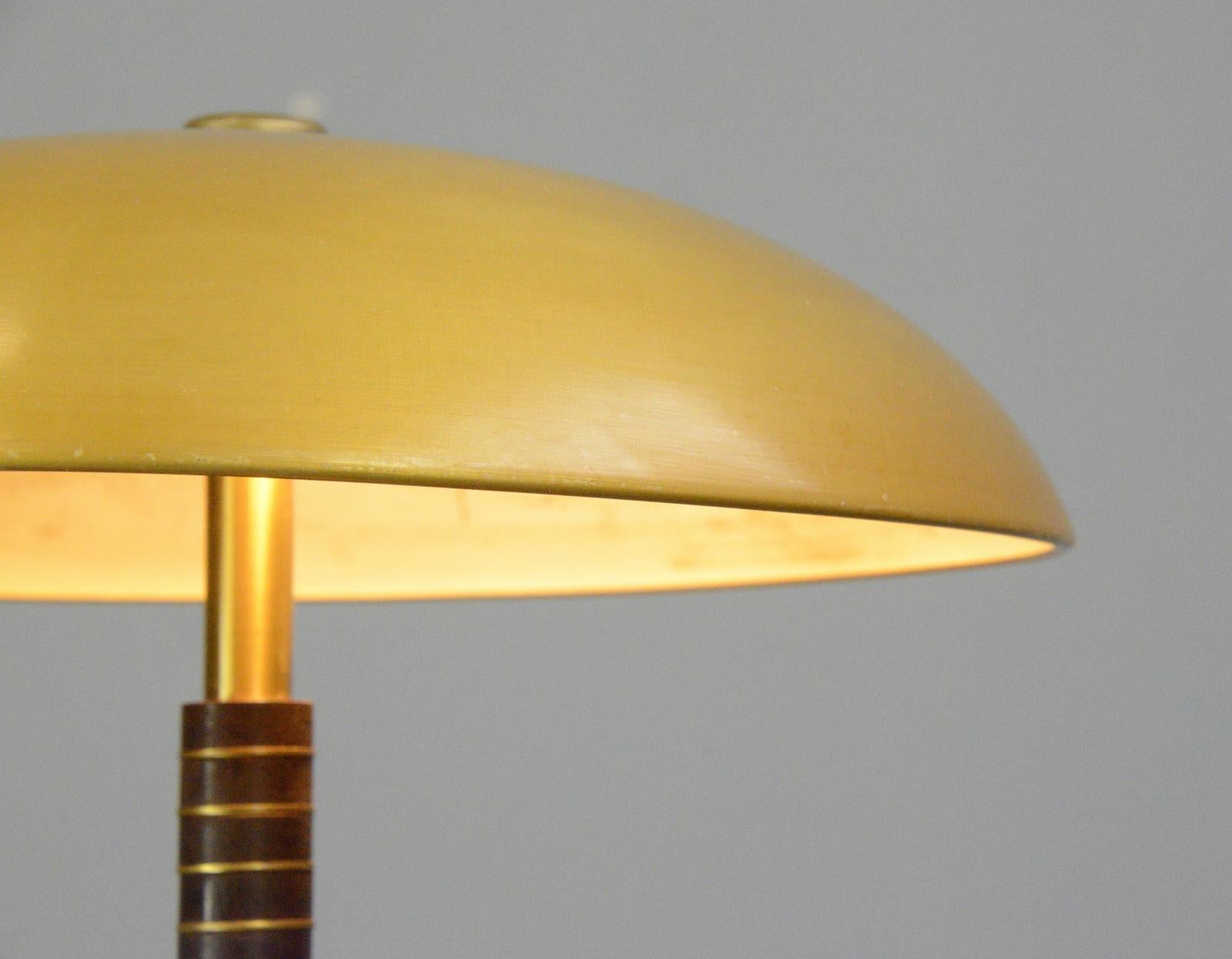 Bauhaus Gold Table Lamp by SBF, Circa 1940s