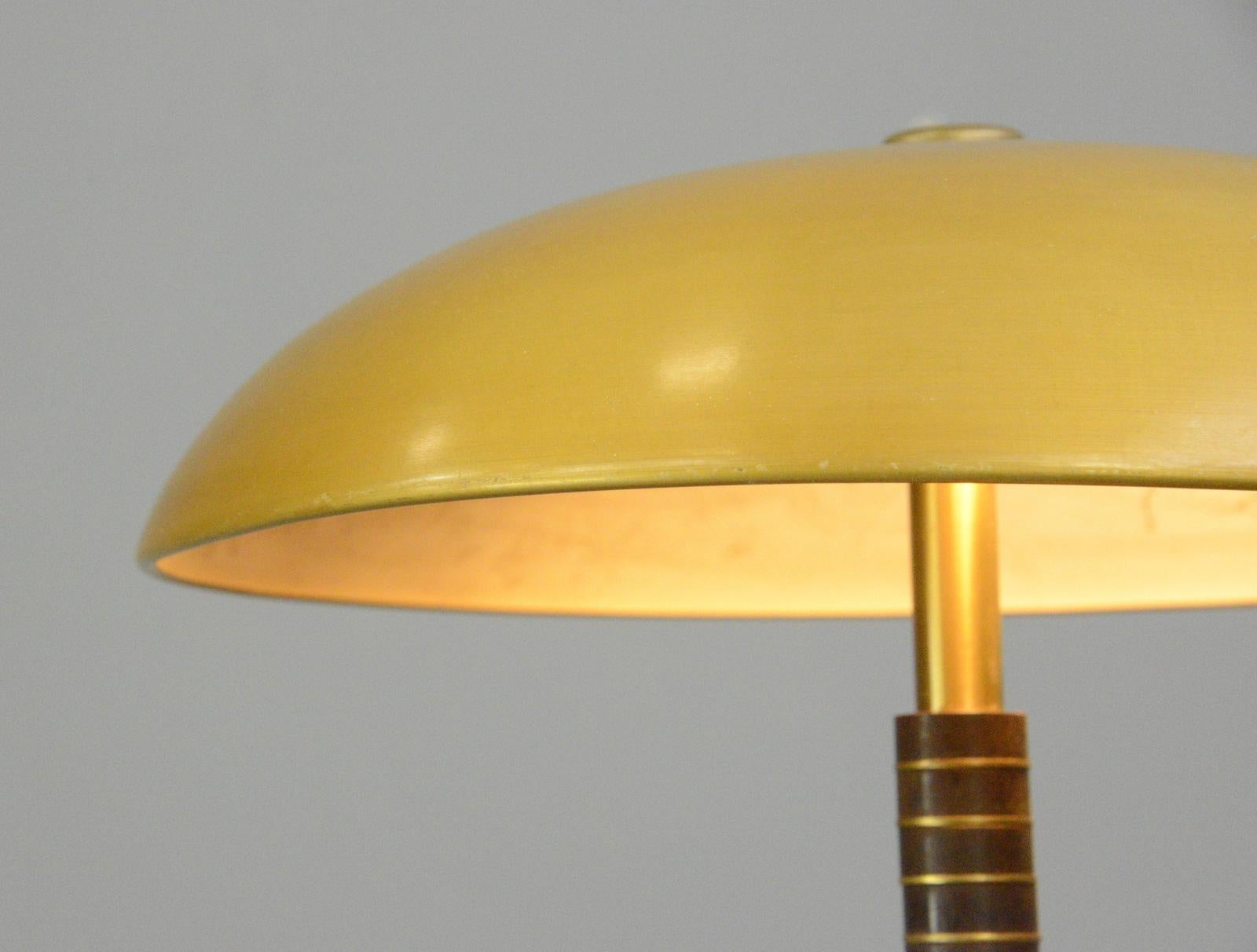 German Gold Table Lamp by SBF, Circa 1940s