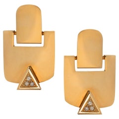 Gold Tag Earrings