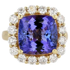 Gold, Tanzanite, and Diamond Ring