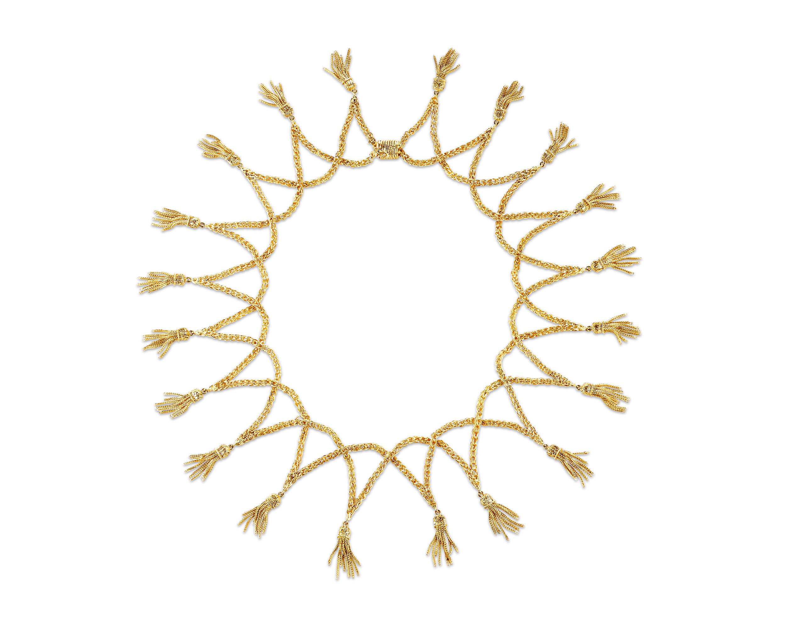 Halskette aus Gold mit Quaste von Tiffany & Co. im Zustand „Hervorragend“ in New Orleans, LA