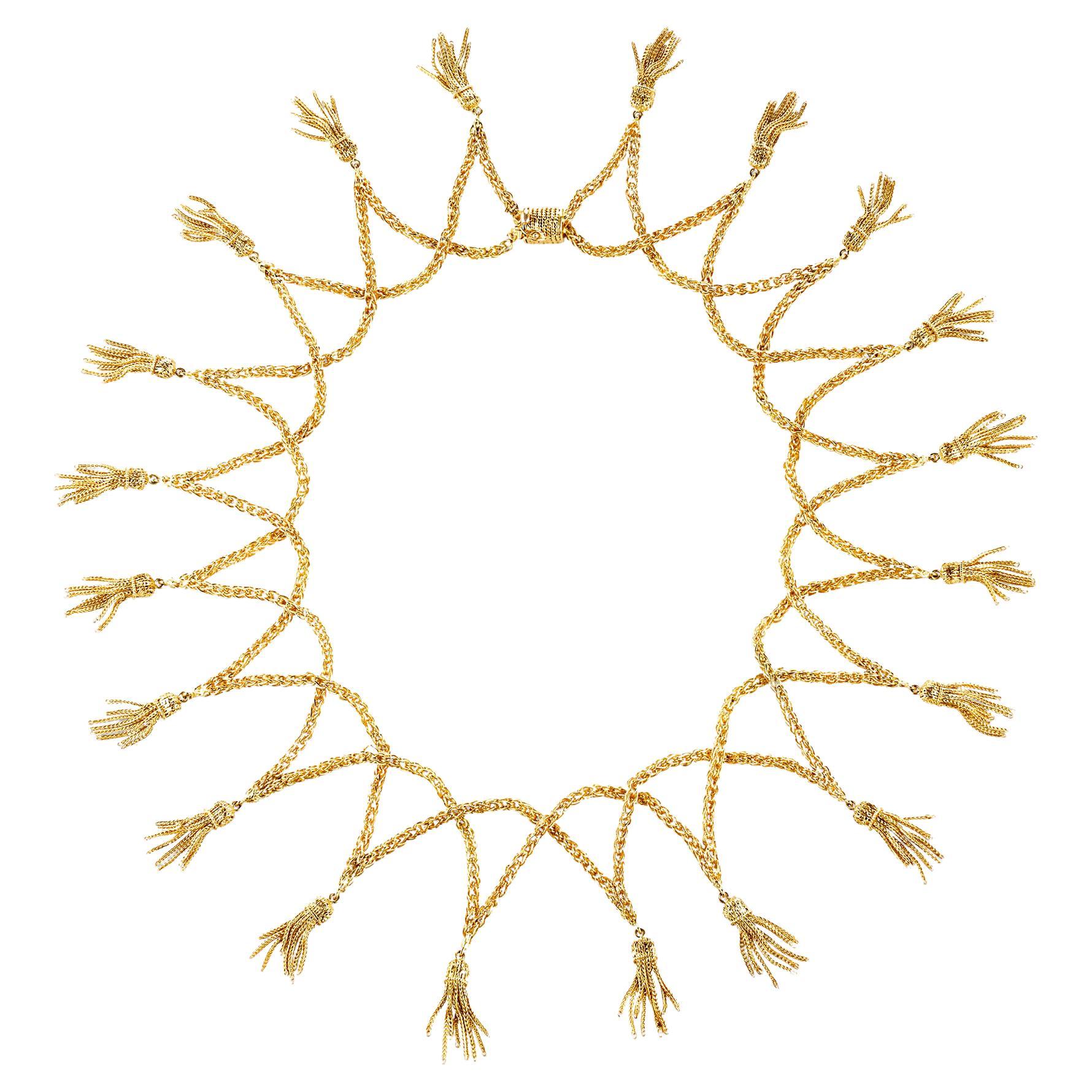 Halskette aus Gold mit Quaste von Tiffany & Co.