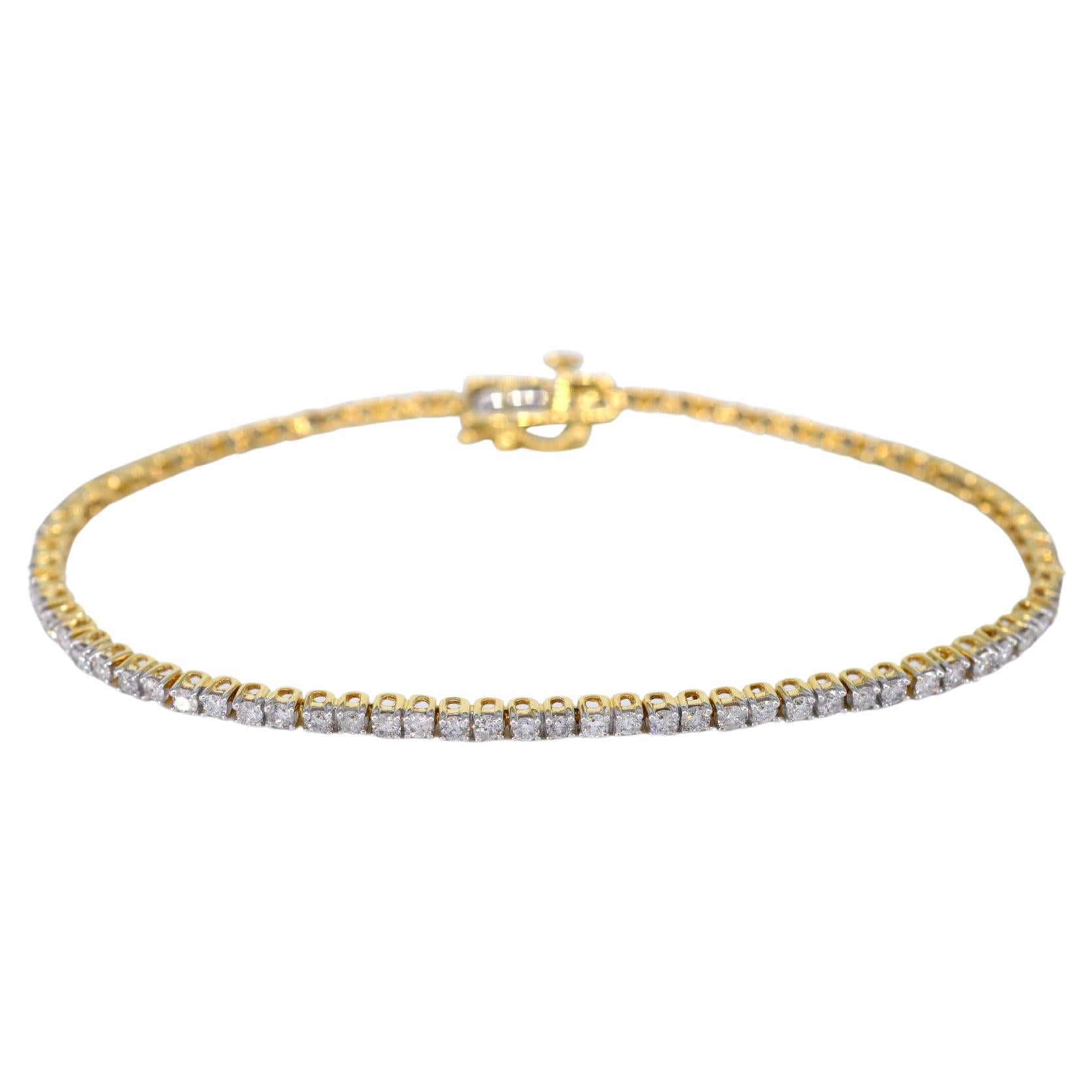 Bracciale tennis in oro con diamanti da 2.50 carati