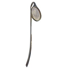 Gold Tennis Racquet Bookmark