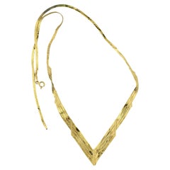 Gold Textured Necklace