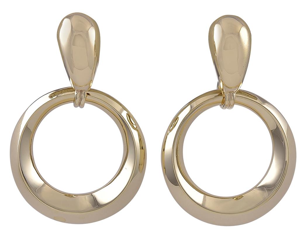 Gold Tiffany & Co. Earrings In Excellent Condition For Sale In New York, NY