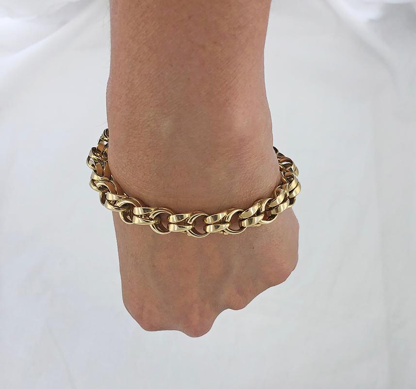 18k gold link bracelet