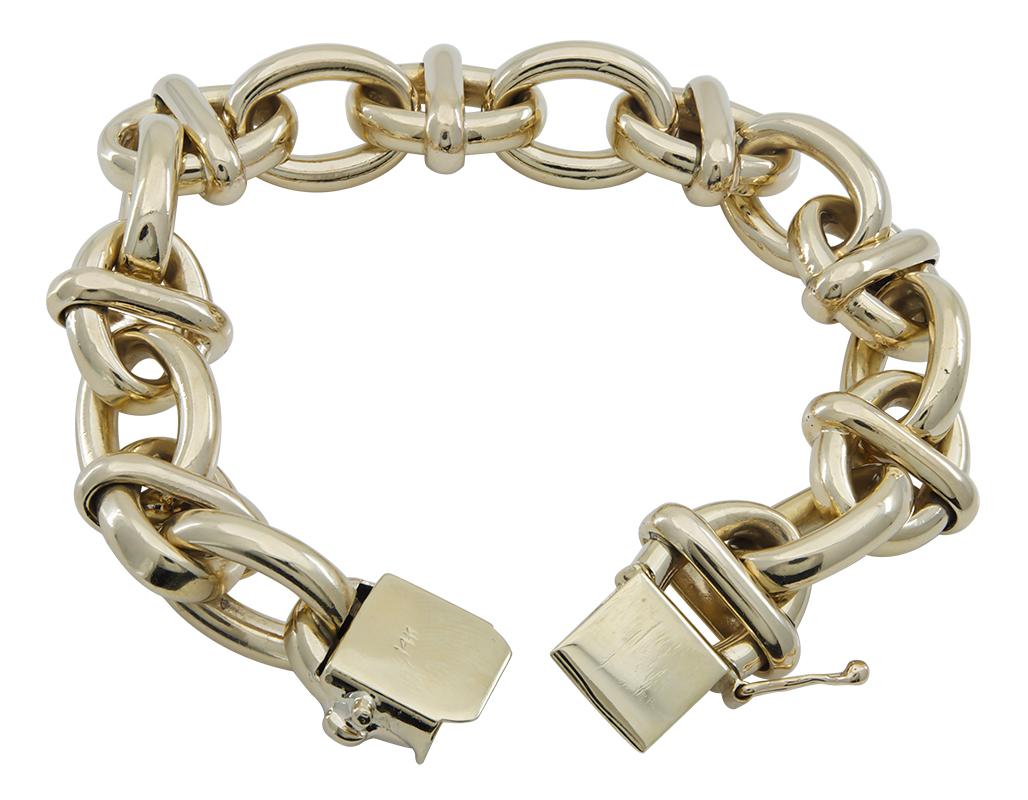 Gold Tiffany and Co. Mariner Link Bracelet For Sale at 1stDibs