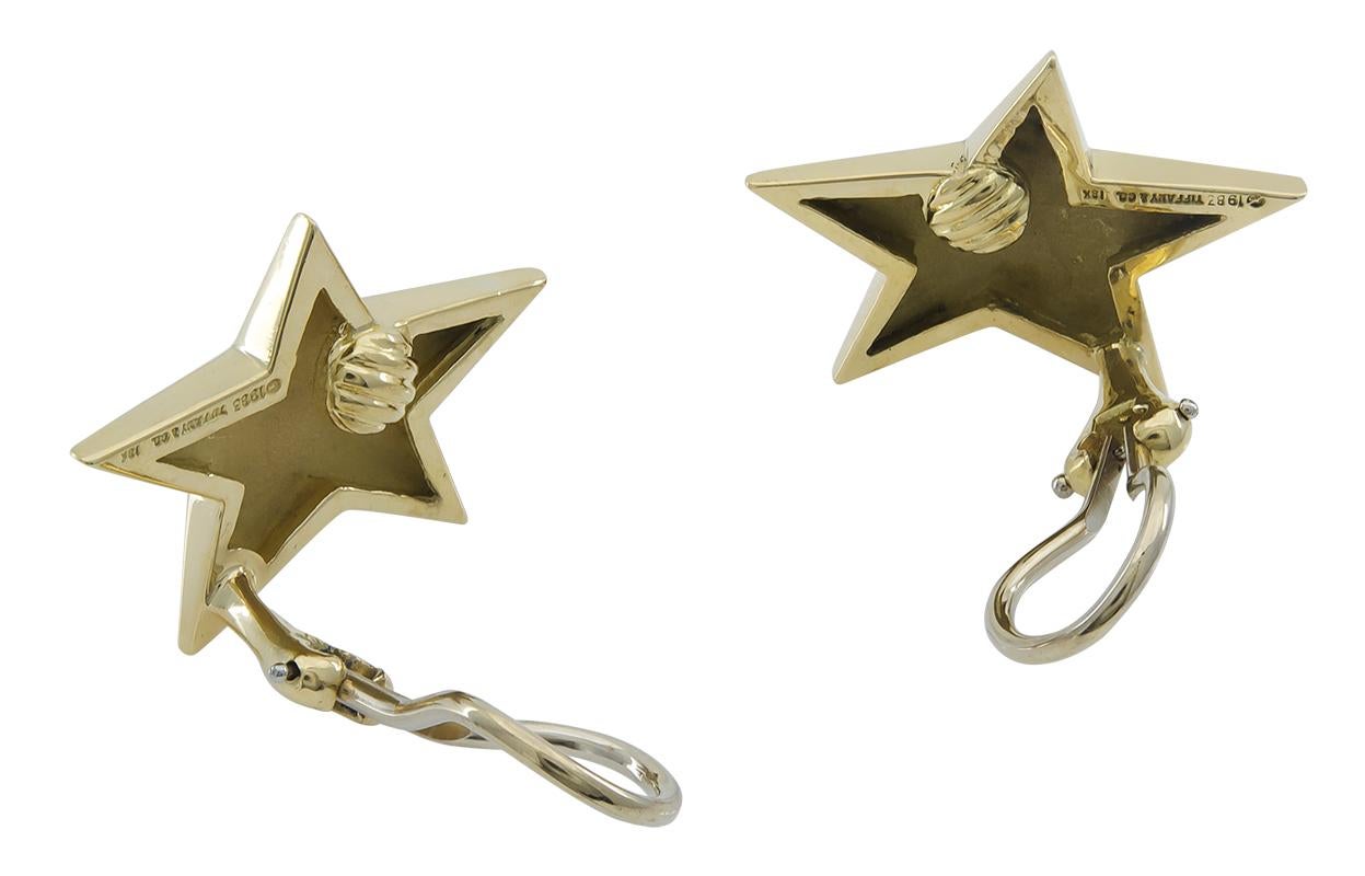 Tiffany & Co. Clips d'oreilles en forme d'étoile Excellent état - En vente à New York, NY