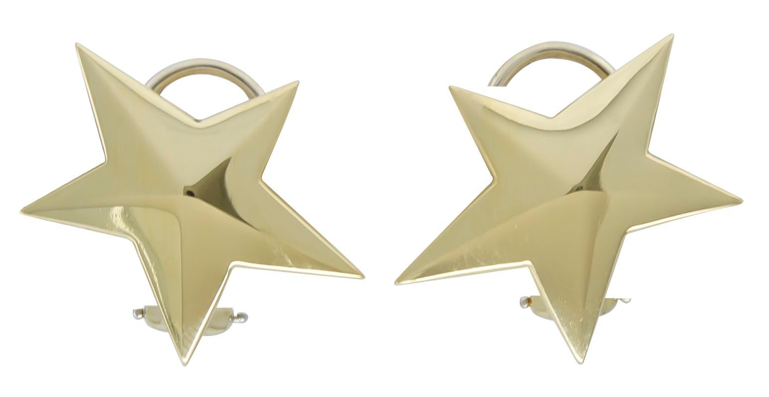 Women's or Men's Gold Tiffany & Co. Star Ear Clips For Sale