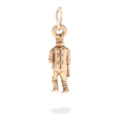 Gold Tin Man Charm, 14KT Yellow Gold