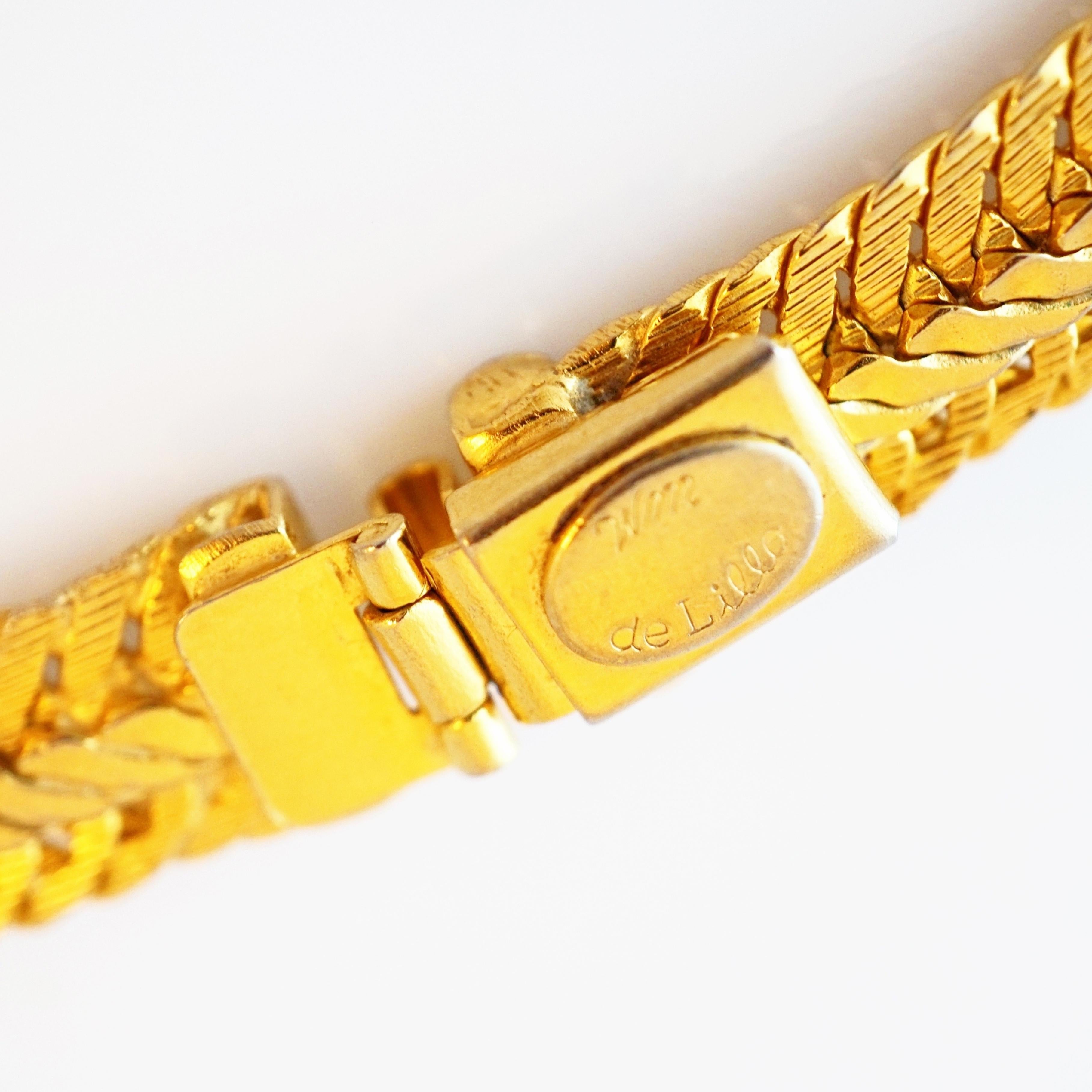 Women's Gold Tinkling Waterfall Tiered Bib Necklace By William De Lillo, 1970s For Sale