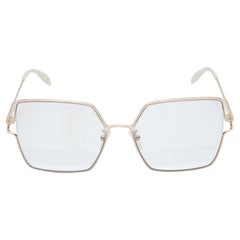 Gold-Tone Alexander McQueen Square Sunglasses