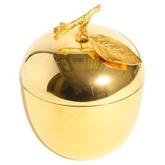 Vintage Gold Tone Apple Ice Bucket