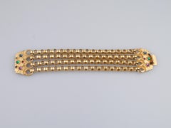 Gold-Tone Bracelet with Multicolored Stones