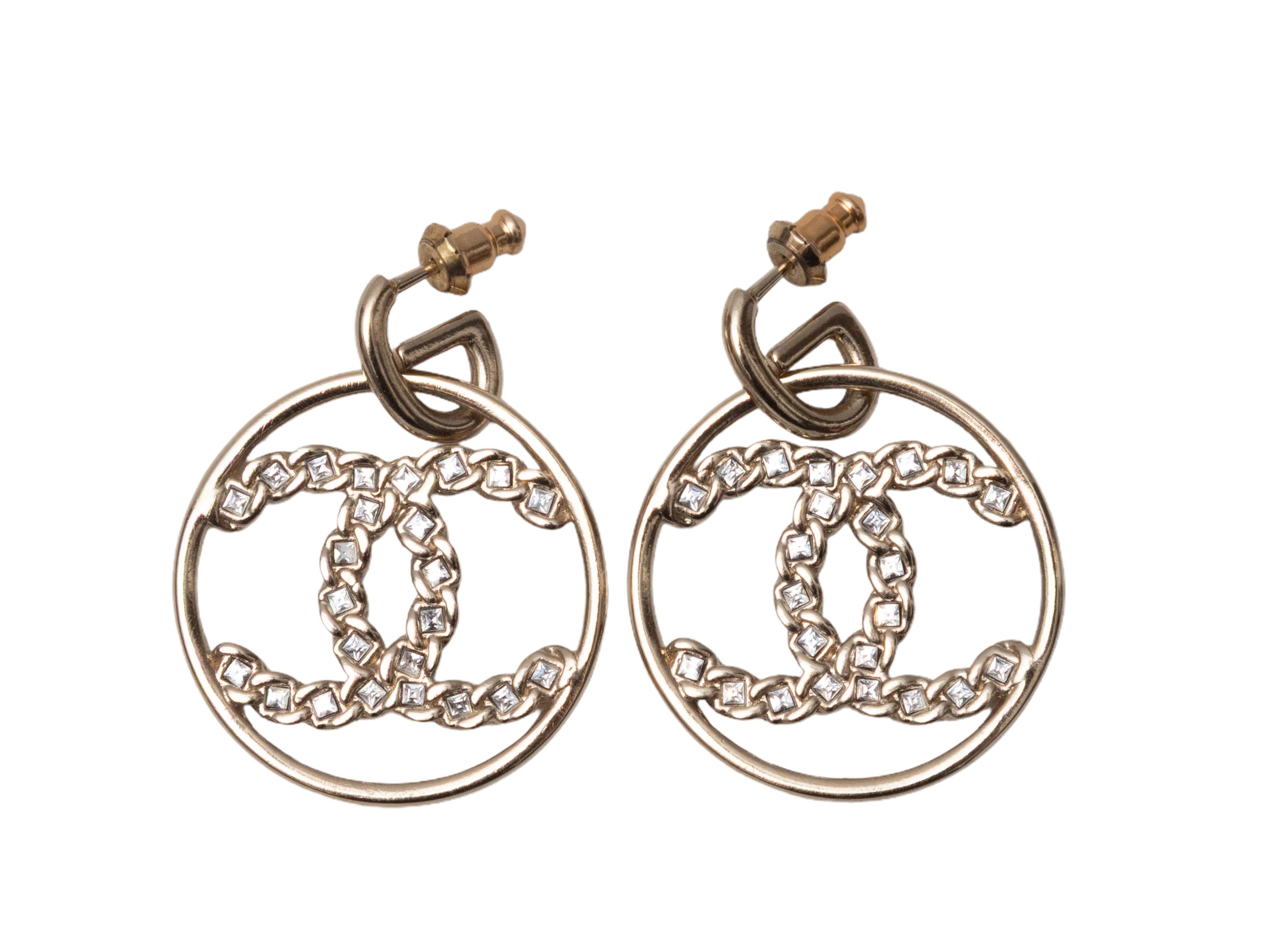 Boucles d'oreilles Chanel CC Logo en or Pour femmes en vente