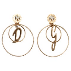 Goldfarbene Dolce & Gabbana Clip-On-Ohrringe mit Creolen
