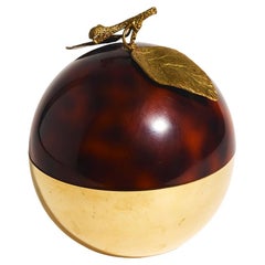 Gold Tone / Faux Tortoiseshell Ice Bucket